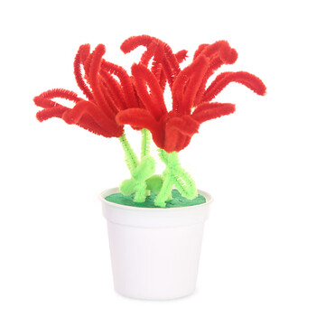 不织布手工diy盆栽花制作材料包母亲节礼物手工康乃馨花束幼儿园 小