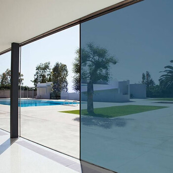 窗户贴纸防晒单向透视家用阳光房反光膜挡遮光玻璃贴膜隔热太阳膜宝蓝