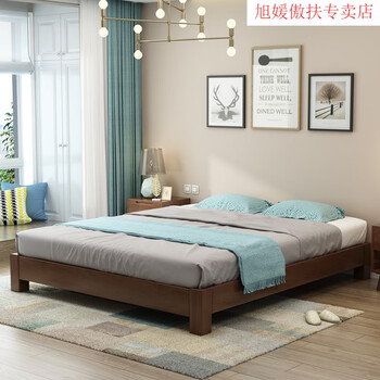 35m落地无床头靠背日式矮床 带床头床 床头柜*1 颜色留言 1500mm*1900