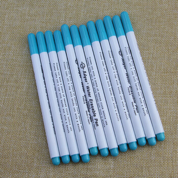 水溶笔衣服裁缝划线水消笔服装十字绣点位笔布用彩色记号笔褪色笔蓝色