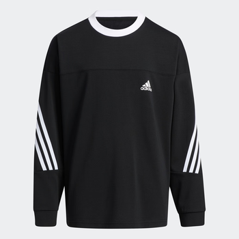 adidas官方outlets阿迪达斯大童装运动圆领长袖t恤h07284 黑色 a110