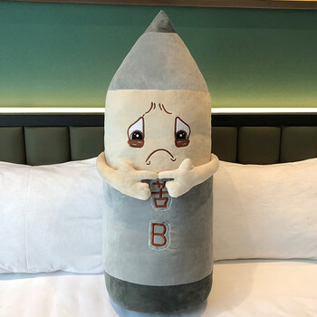 4b青年可爱铅笔沙雕毛绒玩具公仔陪你睡觉抱枕床上长条玩偶娃娃男女孩