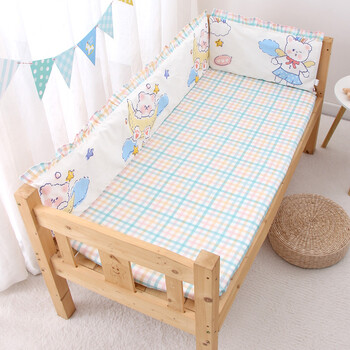防撞床围婴儿床床围软包防撞透气纯棉学生拼接床床围栏挡布三面可拆洗