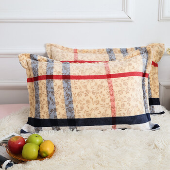 京东优选 枕芯加枕套绒枕套一对装珊瑚绒枕芯套毛绒枕头皮卡通枕头套