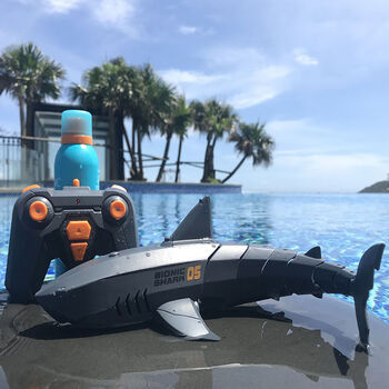 宠翰遥控鲨鱼可下水 带摄像头潜水艇可下潜仿真鲨鱼充电款下水玩具