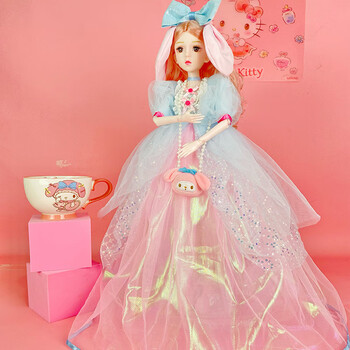 迪士尼disney创意新款60厘米萌萌公主雅德芭比娃娃大号女孩玩具生日