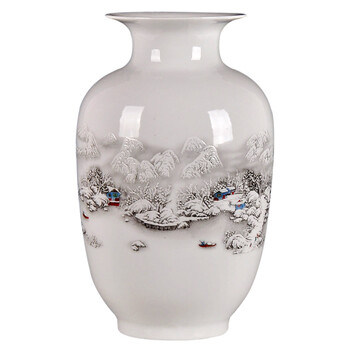 京东好货白色花瓶陶瓷摆件插花器饰品干花小号家居客厅餐厅装饰摆设sn