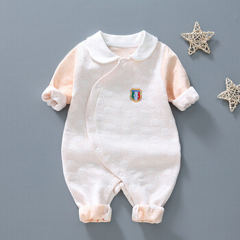 新生儿衣服秋冬六个月宝宝衣服春秋宝宝连体衣夹棉保暖春秋款3婴儿