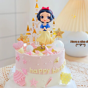生日蛋糕新鲜水果奶油卡通网红创意同城配送送男孩当日送达 白雪公主