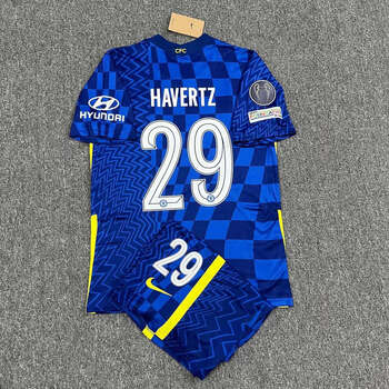 少仕21-22切尔西主客场欧冠球衣29号哈弗茨19号芒特足球服套装定制
