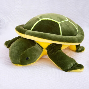 布娃娃大号软体海龟布娃娃玩偶睡觉抱枕生日节日礼物 长毛柔软绿毛龟