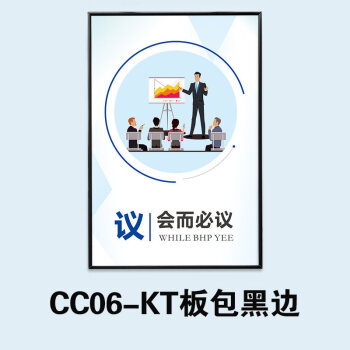 牆現代會議辦公室裝飾畫公司壁畫海報圖定製cc06kt板包黑邊60x80cm