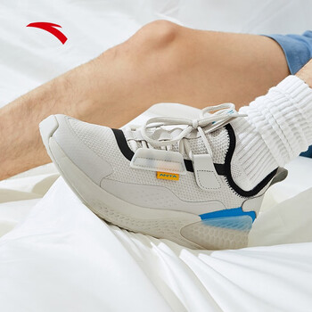 安踏c37度软跑鞋年春季新款透气男鞋女鞋跑步鞋情侣休闲运动鞋一度灰