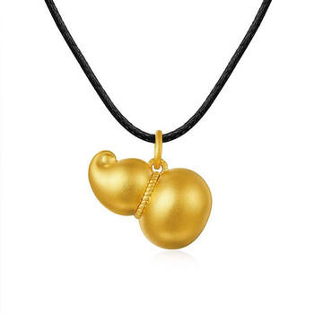 绳奇黄金葫芦吊坠女古法黄金葫芦项链情侣款传承复古福禄999足金葫芦