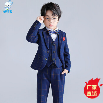 儿童礼服男童新款儿童西装男童礼服西服套装男花童礼服小西装主持人