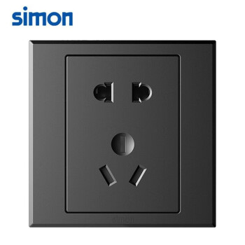 SIMON西蒙开关插座 五孔插座面板 E3系列5孔插座二三插座 301084灰色