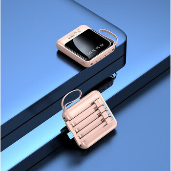 华为适用车载充电宝20000毫安自带线适用于苹果小米手机移动电源樱花