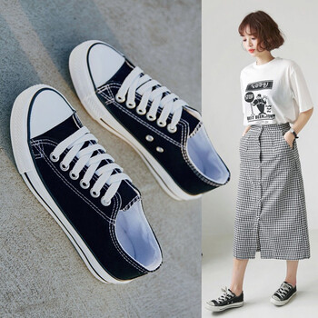 jyli春夏季韩版休闲鞋女士大码情侣帆布鞋女运动板鞋女学生平底女鞋md