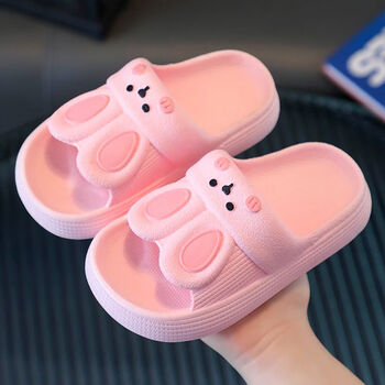 子午乾儿童拖鞋夏女童防滑男童一字拖女孩凉拖浴室男孩卡通可爱静粉红