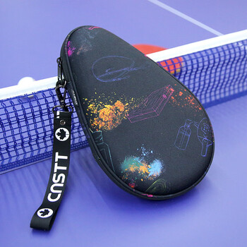 乒乓球拍套硬壳乒乓球包硬壳乒乓球拍包个性涂鸦硬质乒乓球拍套乒乓拍