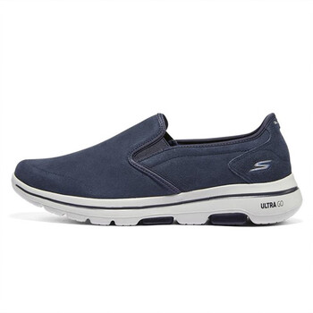 skechers斯凯奇冬季男鞋保暖棉鞋一脚蹬加绒老人鞋防滑休闲健步鞋