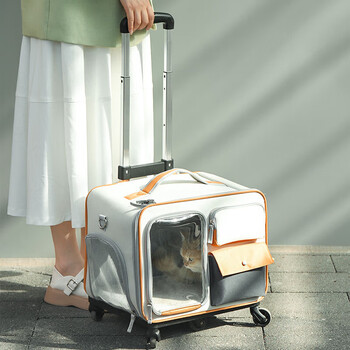 舒拜surepet猫包宠物拉杆箱外出便携行李箱推车狗狗旅行防应激背包猫