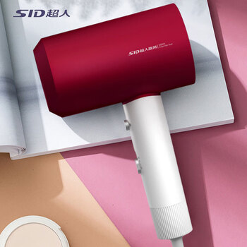 超人 sid 电吹风冷热风吹风机发廊理发店负离子吹风筒 rd72030 红