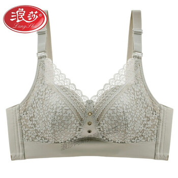 浪莎新品小胸平胸加厚聚拢文胸8cm超厚款无钢圈6cm特厚本命年红色内衣
