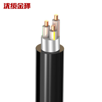 沈缆金环 铜芯聚氯乙烯绝缘钢带铠装护套电力电缆 ZR-YJV22 3X4  1米（50米起订）