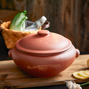 汽锅鸡锅气锅云南建水汽锅家用紫砂陶瓷汽锅鸡汽锅商用底锅蒸锅紫陶