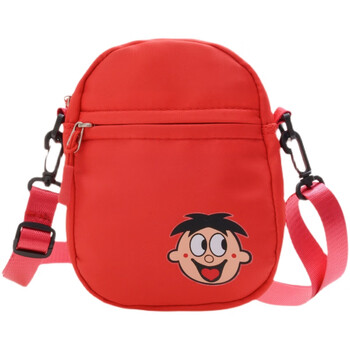 瓦迈韩国儿童帅气帆布包包男童女孩斜挎包潮小学生休闲零钱单肩小包萌