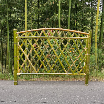 soumiety定制竹篱笆护栏栅栏围栏竹子隔断花园菜地庭院防腐竹竿竹门楼