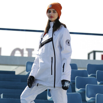 RUNNING RIVER奔流 女士 冬 户外单板防风新款滑雪服上衣N0452 002白 38-M