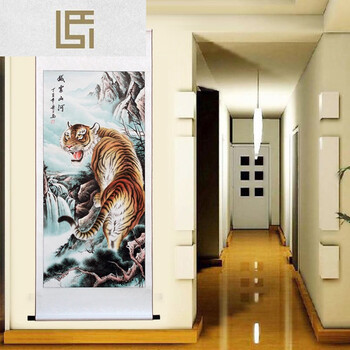 猛虎下山上山虎下山虎国画字画水墨画客厅办公室装饰画三尺上山虎 140 58厘米左右 四尺 三尺 图片价格品牌报价 京东