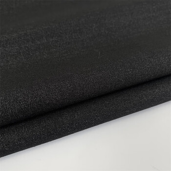 面料春夏牛仔薄款弹力纯色服装布料水洗冰丝柔软衬衫外套牛仔裤黑色