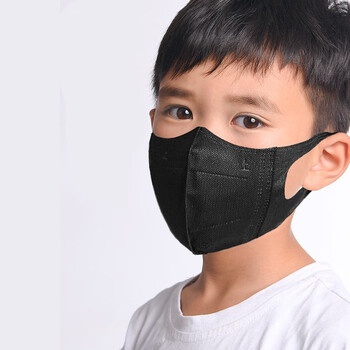 儿童口罩医用3d立体黑色男孩3-6岁小学生一次性三层防护博致正品 60只
