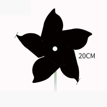 画画小风车儿童玩具组装手工制作材料风车五叶塑料黑色20cm10个1套装