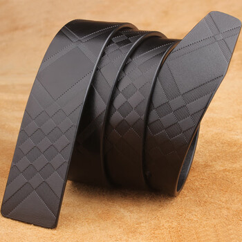 爱马仕皮带头层纯牛皮无头皮带板扣男士针扣腰带带身不带头无扣裤带