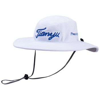 TTYGJ 高尔夫球帽 男士圆顶遮阳帽 大帽檐渔夫帽golf有顶帽运动休闲帽 白蓝色