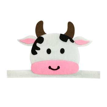 儿童卡通动物头饰表演道具兔子老虎鹿熊猫狐狸狮子狼讲故事剧 牛