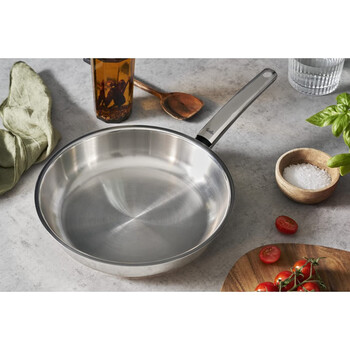现货德国原装菲仕乐fissler 28cm不锈钢锅steelux pro 平底锅煎锅