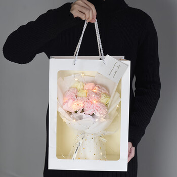 abdt情人节生日礼物向日葵花束天然满天星玫瑰香皂干花表白送女友妈妈