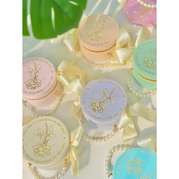 糖盒(h)伴手礼结婚珍珠绒布手提喜丝绒婚礼糖果圣诞开业礼圆盒子初轩