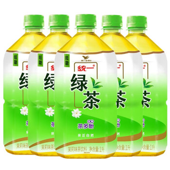 统一绿茶1000ml*4瓶8瓶装整箱低糖茉莉味茶饮料1升畅饮装夏日饮品 绿
