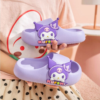 kitty儿童凉拖鞋女孩卡通室内浴室防滑鞋夏女宝凯蒂猫软底酷洛米 紫色