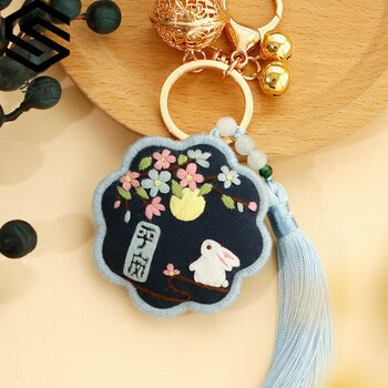 金婴天使刺绣手工diy材料包平安符制作自绣平安福香囊钥匙扣送男友