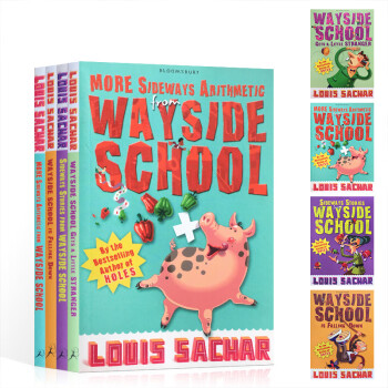 歪歪路小学4册全套The Wayside School儿童章节桥梁书英文原版