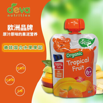 deva德娃100水果果泥原装进口儿童宝宝泥吸吸乐不添加糖盐色素香精