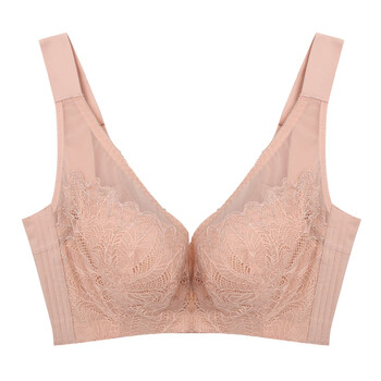 馨调整型内衣记忆钢圈大胸显小收副乳透气薄棉杯文胸cd 899253 浅粉色