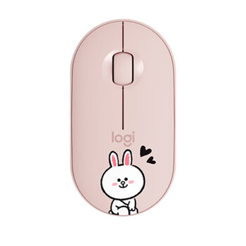 罗技m350pebble办公商务便携鼠标超薄静音无线蓝牙usb连接跨境版 粉色